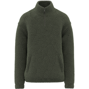 Unisex Sherpa Dropped Shoulders Quarter Zip Sweatshirt, miniatyr 3